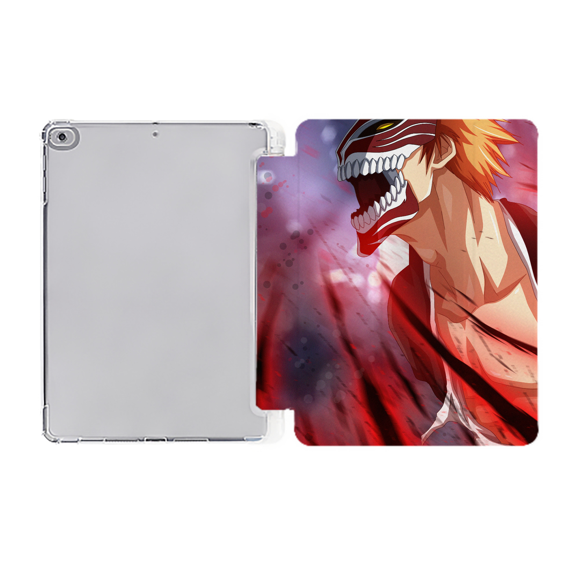 （画像用） ブリーチ BLEACH IPad ケース ペン収納付き 三つ折りスタンド PUレザー×シリコン 対応機種9.5/10.5/10.9インチ